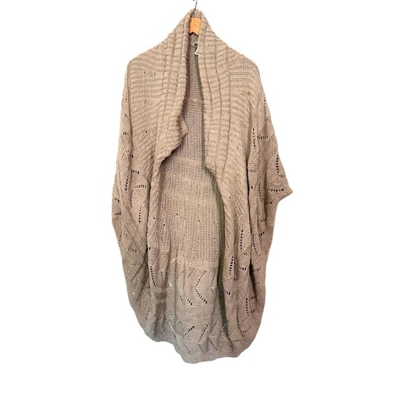 Autumn Cashmere Sweaters - Autumn Cashmere Pointelle Drape Cardigan